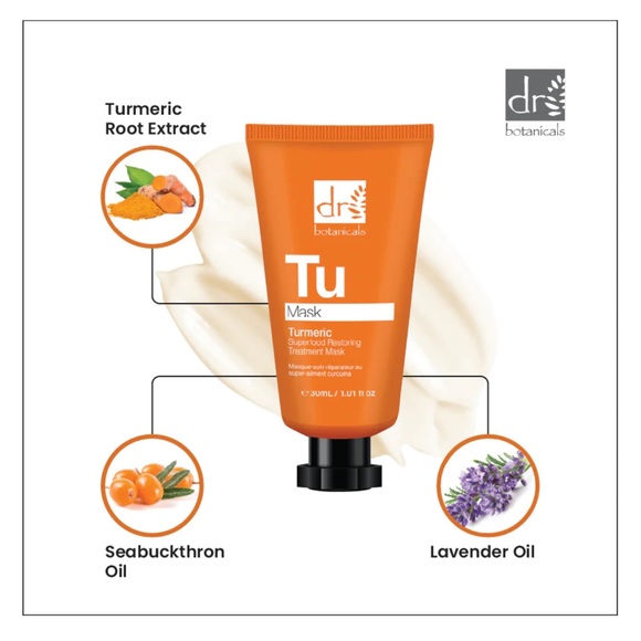 FREE 🧡🆕🧡 Dr Botanicals Turmeric Superfood Restoring Mask - Picture 3 of 7